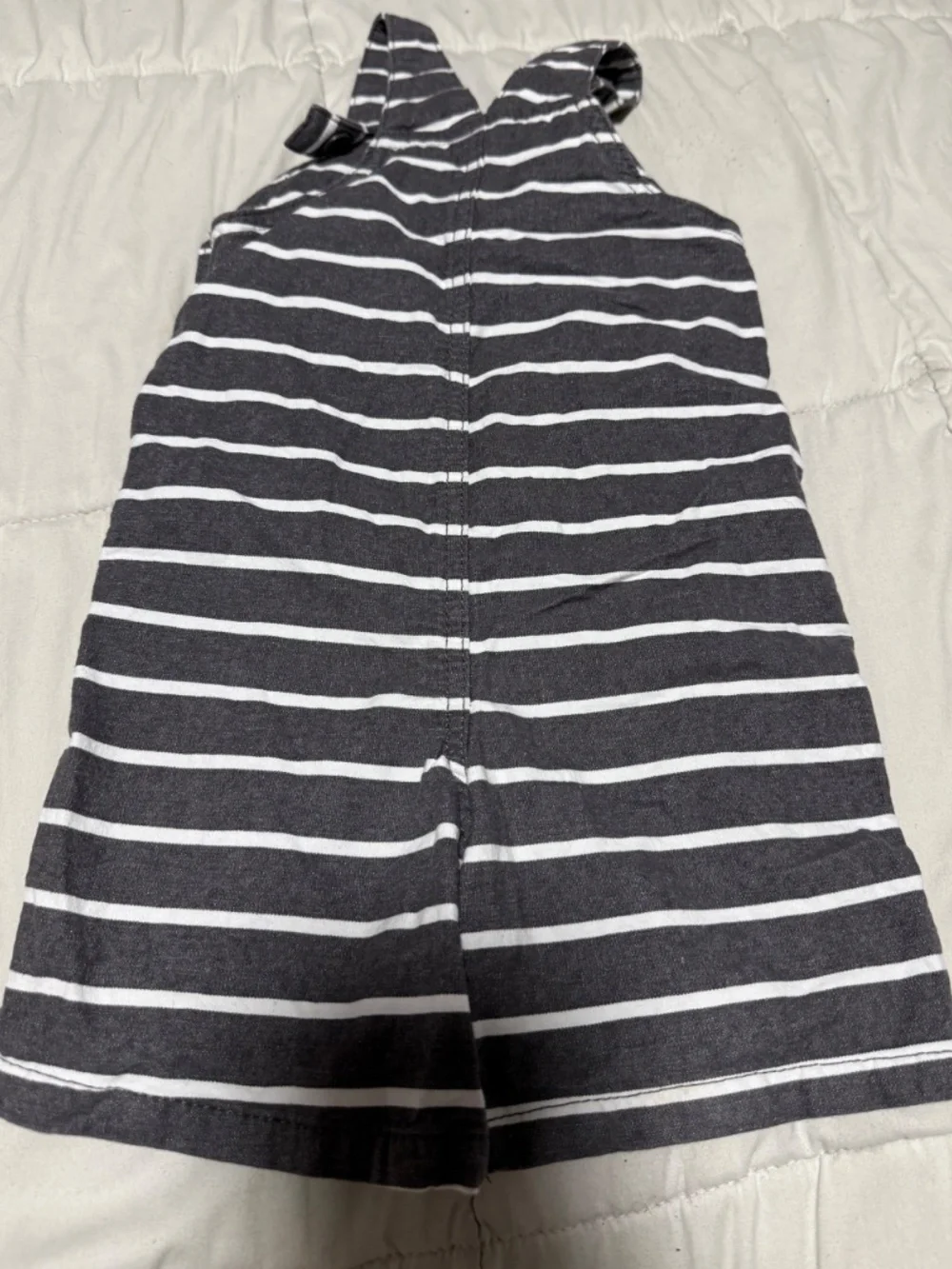 Carter's 24 Months 2-Piece Overalls & Tee Set Striped Alligator Cotton